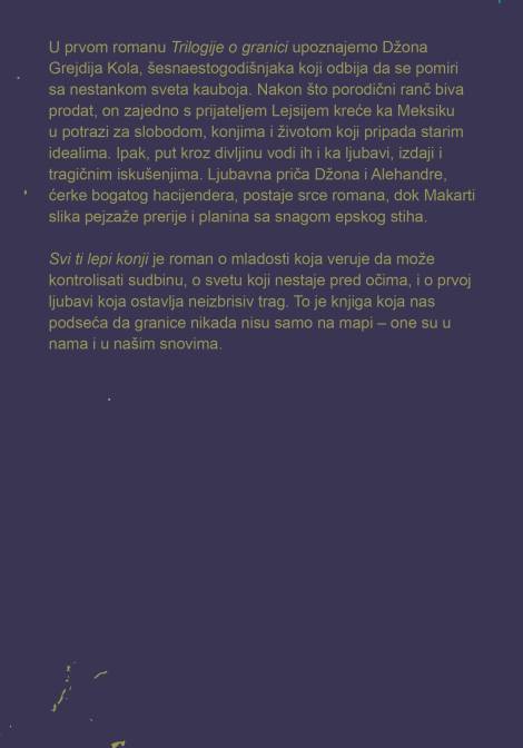 svi ti lepi konji kormak makarti